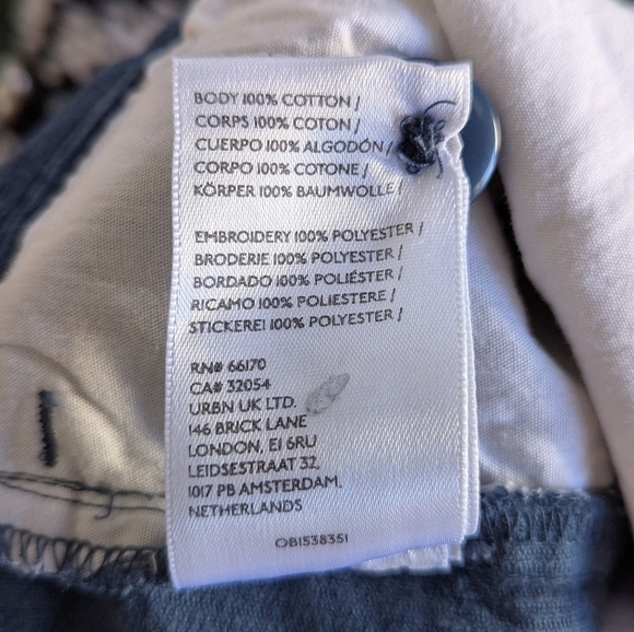 Urban Outfitters Dark Blue Corduroy Alien Embroidered Pants Size 30 - Picture 8 of 9
